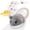 Pebble-Speed, variant on Interactive MigiMouse 360? Rolling & Spin with Mesh Plastic Tail for Indoor Cats Motion Sensor, Realistic Squeak, Rechargeable Plush Kitten (Grey)