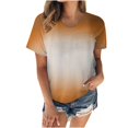 thumbnail image 2 of SMihono Hauts pour Femmes Été Décontracté Mode Féminine Impression Col Rond T-shirt Manches Courtes Ample Pull Blouse T-shirt Oversize pour Femmes 2023, 2 of 5