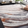 thumbnail image 2 of SAFAVIEH Cyrus Lesleigh Abstract Shag Area Rug, Gray/Rust, 5'5" x 7'6", 2 of 11