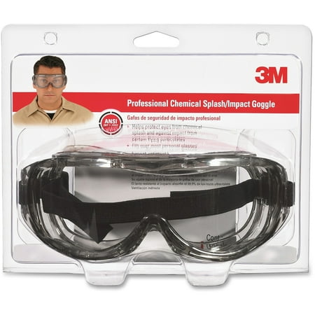 - Tekk Protection, MMM9126480025T, Chemical Splash/Impact Goggles, 1 Each, Clear