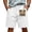 White, variant on JULMCOMO American Flag Men's Shorts Drawstring Red White Blue Loose 250 Anniversary USA Summer Shorts for 1776 with Pockets Mint Green M