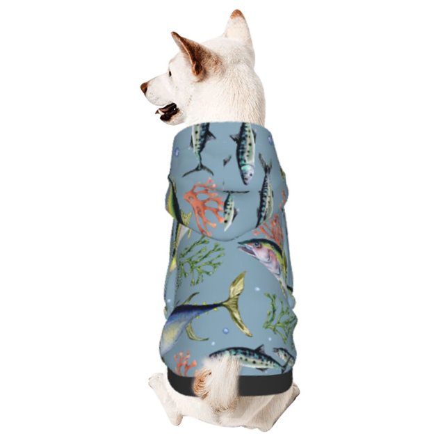 Balery Various Wild Sea Fish Sudadera con Capucha para Perros Pequeños – Ropa para Mascotas, Disfraz para Perros y Gatos, Ideal para Fiestas y Cosplay-Small