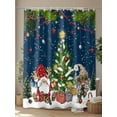 thumbnail image 4 of Fsddascl Blue Christmas Gnomes Shower Curtain Set - 72" x 78" Washable Bathtub Curtain with 12 Hooks, Xmas Tree Snowflake Pine Needle Waterproof Fabric Stall Shower Curtains for Bathroom/Bathtub, 4 of 6
