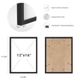 thumbnail image 6 of Framed Print Wall Art Set of 2 - Neutral Abstract Color Blocks Poster Art - 2 Pieces Minimalist Modern Wall Decor for Living Room - 8"x10"x2 Black, 6 of 8
