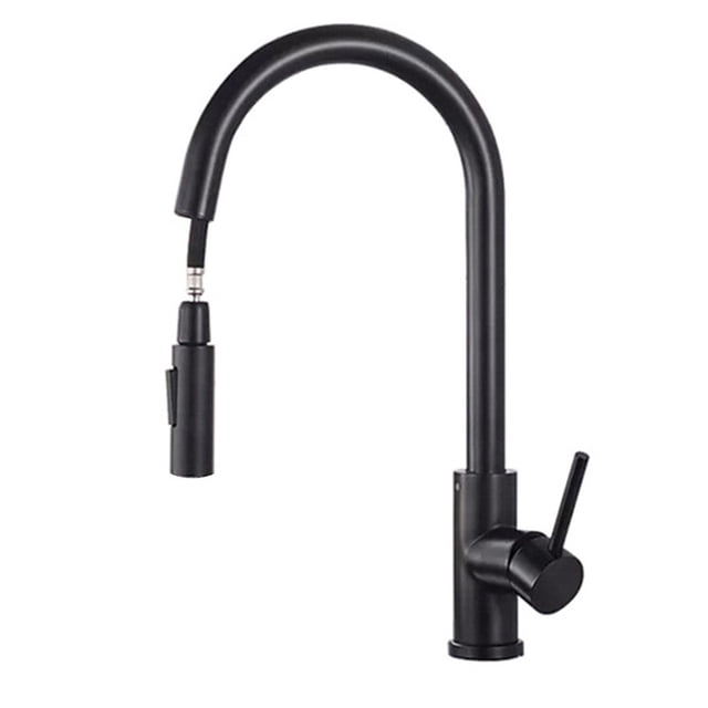 Kitchen Pull-Out Faucet 304 Stainless Steel Body Hot And Cold Water Faucet