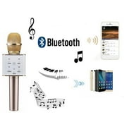Q7 Handheld Mobile Phone Karaoke W ireless Microphone Golden KTV Player