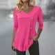 thumbnail image 2 of Tops bohemios para mujer,Blusa tipo túnica con cuello en V para mujer, manga larga, estampado geométrico, informal, de poliéster, con botones delanteros, para el hogar o la oficina, sopatenor, 2 of 8