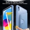 thumbnail image 5 of JETech Rotating Case for iPad (A16) 11th/10th Generation (2025/2022) with Pencil Holder, 360 Degree Rotation Protective Stand Cover Clear Back, Auto Wake/Sleep (Blue), 5 of 7