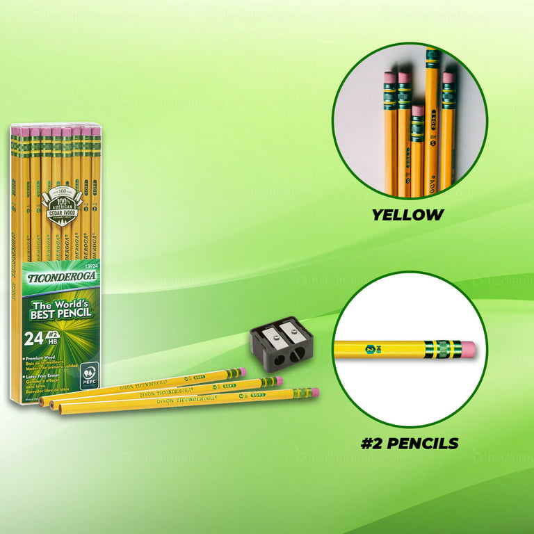 Ticonderoga® Pastel Pencils, 2 Soft, Assorted Colors, Pack Of 10 Pencils