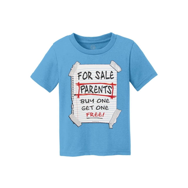 Parents For Sale Kids Cotton T-Shirt - Aqua Blue - Small