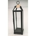 thumbnail image 2 of 19.75" Black and Clear Contemporary Sleek Candle Lantern with Hinged Door, 2 of 4