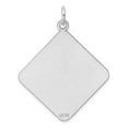 thumbnail image 4 of Sterling Silver Engraveable Polished Front/Satin Back Disc Charm Pendant, 4 of 4