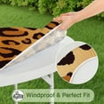 thumbnail image 5 of Gold and Black Of Leopard Print Round Fitted Tablecloth with Elastic Edge,Dining Table Cover Waterproof,Outdoor Round Tablecloth for Camping,Dining,Indoor and Outdoor, 5 of 7