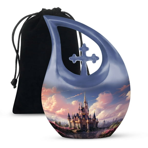 The Castle By The Urn - Urns For Ashes Unique - Cremation Urns For Human Ashes Adult Male - Urn Uniques For Ashes - Cremation Urns For Human Ashes, urns for human ashes(Size - 10inch)