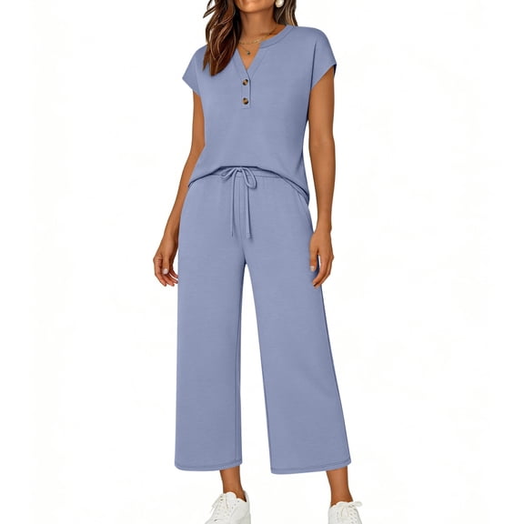 2 Piece Outfits Summer Sets,Two Piece Lounge Sets for Women Spring Vacation Beach Travel Outfits Casual Cruise Fashion 2026
