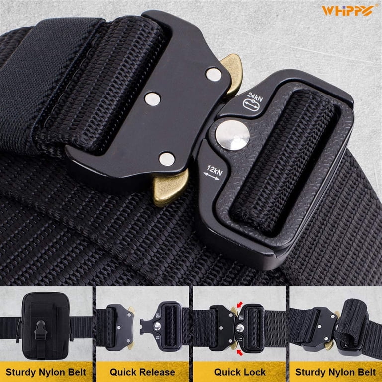 Whippy Men's Nylon Work Belt with Quick Release, Black photo 4