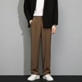 thumbnail image 4 of Pantalones de verano elásticos para hombre, holgados, rectos, elásticos, para traje de hombre, de tela nueva, de alta calidad, chinos, baratos, clásicos, 2024, 4 of 4
