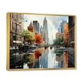 thumbnail image 2 of Designart "Urban Heights with Skyscrapers IV" Cityscapes Floater Framed Canvas Art Print, 2 of 7