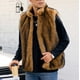 thumbnail image 4 of Ceisia Men's Loose Fit Faux Fur Stand-Collar Vest Gift, 4 of 8