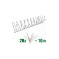thumbnail image 1 of Pointes de Pigeon, 10 Mètres, Protection des Oiseaux, Acier Inoxydable Antirouille, Plaque de Base Résistante aux UV, Installation Simple, Base Flexible, Pointe Haute Densité, 1 of 5