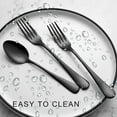 thumbnail image 3 of Set of 12, Stainless Steel Dinner Forks and Spoons Silverware Set, Heavy-Duty Forks (8 Inch) and Spoons (6.7 Inch) Cutlery Set, Dishwasher Safe (Black), 3 of 6