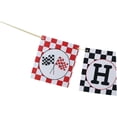 thumbnail image 2 of Banner de carreras, decoración de bandera de carreras a cuadros, globos blancos, banderas, cartel de feliz cumpleaños, guirnalda de globos blancos, 2 of 5