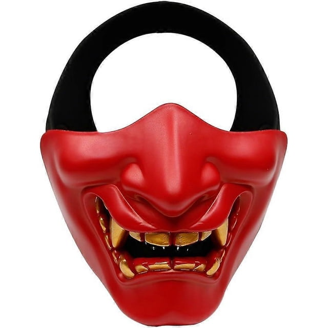 Masque Demi-Visage Démon Cosplay en Plastique de Paintball de Protection Airsoft