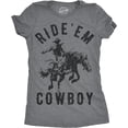 thumbnail image 1 of Womens Ride Em Cowboy Cowgirl Rodeo T Shirt Funny Saying Cute Graphic Tee, 1 of 6
