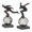 Bronze Abstract People S/2 13", 14"H, variant on 17", 16"H Bronze Polystone People Sculpture with Silver Ball Stands, by DecMode (2 Count)