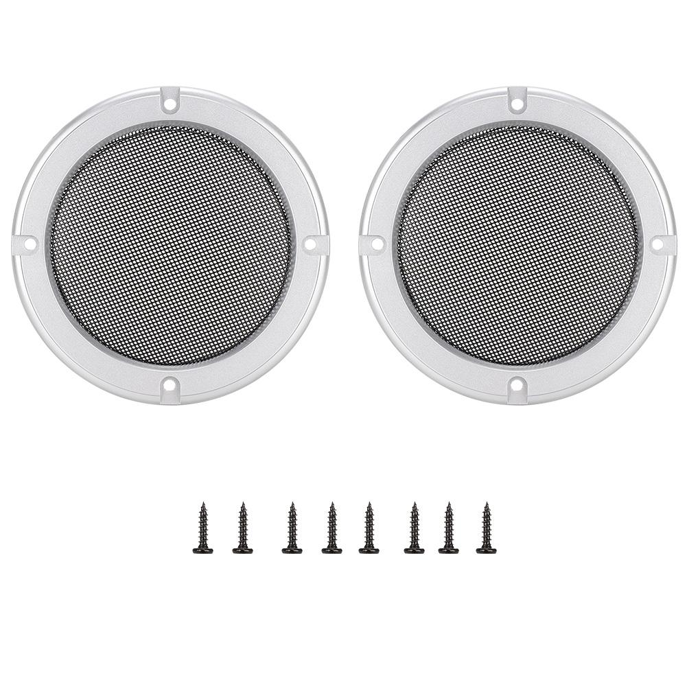 Tebru 2PCS 5inch Metal Audio Speaker Covers Protective Decorative