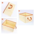 thumbnail image 3 of REGALWOVEN 3 Pcs Storage Cube, Fabric Storage Bin with Handles, Collapsible Storage Basket for Organizing Beige 14.2*9.8*7.9in, 3 of 6