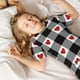 thumbnail image 5 of Balery Heart Black Buffalo Plaid Gingham Conjunto de Pijama Infantil de Manga Corta con Estampado – Ropa de Dormir de Algodón Suave-Small, 5 of 6
