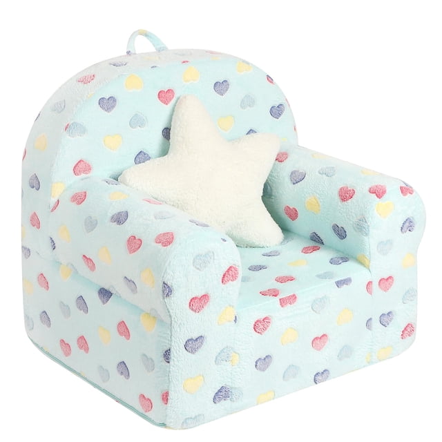 Silla MOMCAYWEX Sofá para niños pequeños que brilla en azul oscuro, 64 x 51 x 61 cm