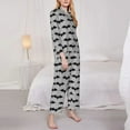 thumbnail image 3 of Vsdgher Bat Pajamas Set Long Sleeve Sleepwear Womens Button Down Nightwear Pj Sets-Small, 3 of 7