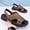 Dark Brown, variant on Men's Breathable Slip-On Sport Sandals - Casual Athletic Summer Shoes with Synthetic Upper, PU Cushioned Insole & Non-Slip Sole for Beach, Gym, Daily Wear, Sleek Sporty Design, Comfortable Fit