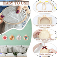 thumbnail image 4 of 25pcs Christmas Embroidery Kit DIY Christmas Decorations Kit Embroidery Hoop Bamboo Hoop, Bowknot, Cotton Rope for DIY, 4 of 5