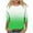 Green C, variant on Bovxnpu 3/4 Length Sleeve Womens Tops, Cotton Casual Tunic Tops for Women Loose Dressy, Women's Fashion Solid Loose T-shirt 3/4 Sleeves Blouse Round Neck Casual L
