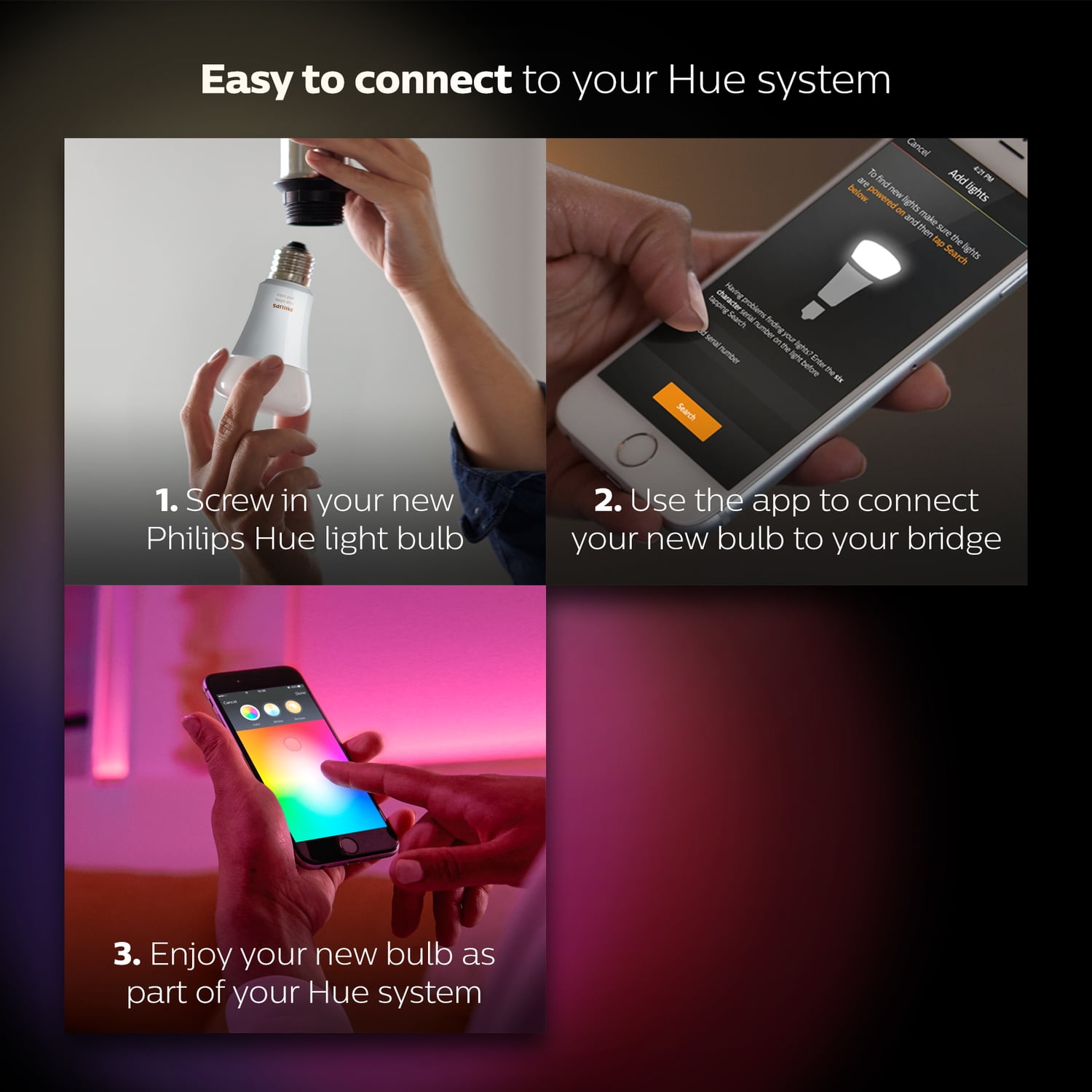 Philips Hue BR30 E26 (Medium) Smart-Enabled LED Bulb Color Changing 65 Watt Equivalence 1 pk