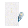 thumbnail image 2 of opvise Nail Sticker Lace Design 5D Engraved Nail Art Decoration Manicure White Rose Flower Tips for Female, 2 of 8