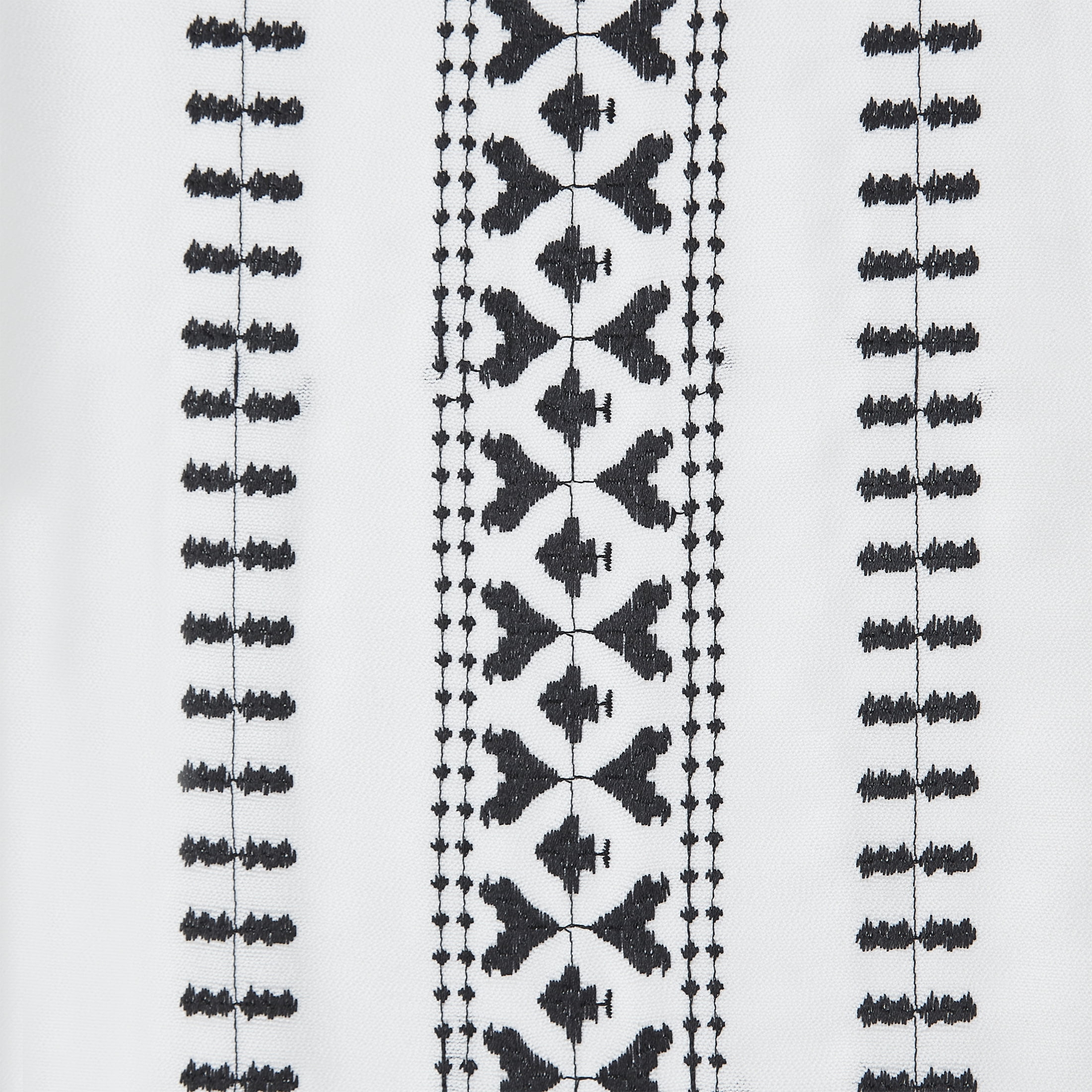 Indigo Ink Rogue Black/White Geometric Rod Pocket Blackout Curtain Panel, 52" x 84"