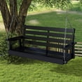 thumbnail image 7 of FODINGHILL Outdoor Hanging Porch Swing with 2 Seat, HDPE All Weather Swing Chair, Patio Swing Chair for Garden, Courtyard, 600LBS Weight Capacity, Black, 7 of 7