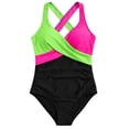 thumbnail image 4 of Plus Size One Piece Swimsuits for Women - Tummy Control Bathing Suit for Women Color Block Swimwear Full Coverage Bathing, 4 of 4