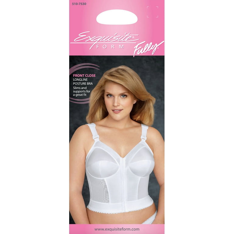 Exquisite Form Fully® Front Close Wirefree Longline Posture Bra - Style  5107530 