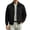 Black, variant on Men's Faux Suede Jacket Lapel Collar Zip Up with Pockets Loose Casual Coat for Daily Wear