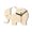 Beige, variant on Nnndbs Wooden Elephant Wall Clock, Silent Non-Ticking Battery Operated Decorative Clock with Quartz Movement for Living Room Bedroom Office
