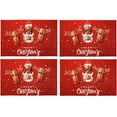 thumbnail image 2 of EREHome Joyeux Noël Cerf Set Porte-Plaque Set de 4, Tapis de Table Protecteur 12x18 Pouces, 2 of 5
