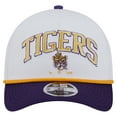 thumbnail image 2 of Men's New Era White/Purple LSU Tigers Arch Two-Tone Rope 9FORTY A-Frame M-Crown Adjustable Hat, 2 of 5