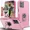 Pink, variant on Starshop Motorola G Play 2026 Case Phone Cover Shockproof Ring Stand With Glass Screen - Purple