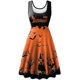thumbnail image 1 of 26-27 Halloween Day of the Dead Scary Skeleton Pumpkin Witch Vampire Devil Cosplay Costume Carnival Party Vintage 60s 70s Fancy Dress, 1 of 4