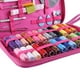 thumbnail image 3 of Bolsa de costura portátil con bolsa de almacenamiento, 24 hilos de colores, alfileres y cinta métrica para Rosa roja, 3 of 5
